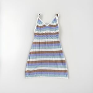 Ultra Flirt Women’s Crochet Sleeveless mini dress Knitted Mini Beach Dress SizeS